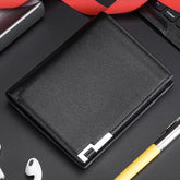 Carrken Elite Men's Short Wallet: Minimalist Multi-Functional Bifold with High-Capacity Card Slots for Students & Business