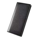 Modern Men's Slim Long Wallet - Supple Vegan Leather Card Holder - Minimalist Korean Style Organizer for Students & Daily Travel