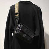 Minimalist Leather Crossbody Phone Bag - Small Square Urban Shoulder Sling for Streetwear & Essentials