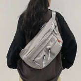 Water-Resistant Oxford Chest Rig - Large Capacity Functional Sling Bag for Cycling, Hiking & Urban Techwear