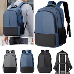 Water-Resistant Large Capacity Business Backpack - 17.3" Laptop Travel Daypack with USB Charging Port for Commuting and Outdoor Use