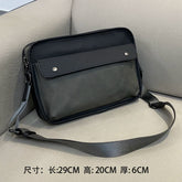 Japanese Minimalist Canvas Messenger Bag - Horizontal Square Crossbody for Students & Urban Streetwear